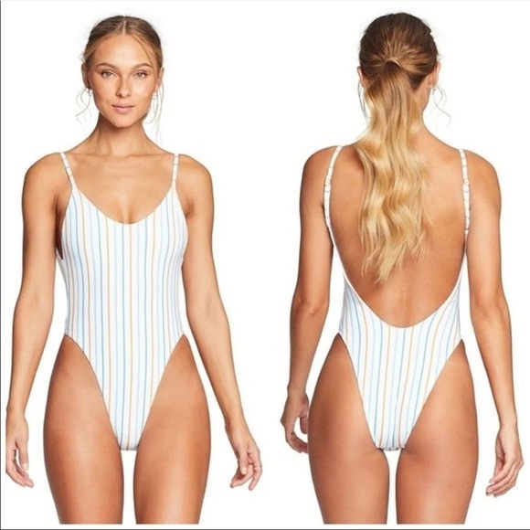 NWT Vitamin A Yasmeen One Piece Swimsuit in Palm Springs Stripe - Picture 13 of 13